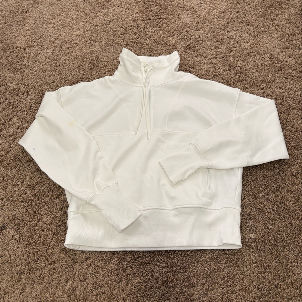 old navy active white quarter zip
